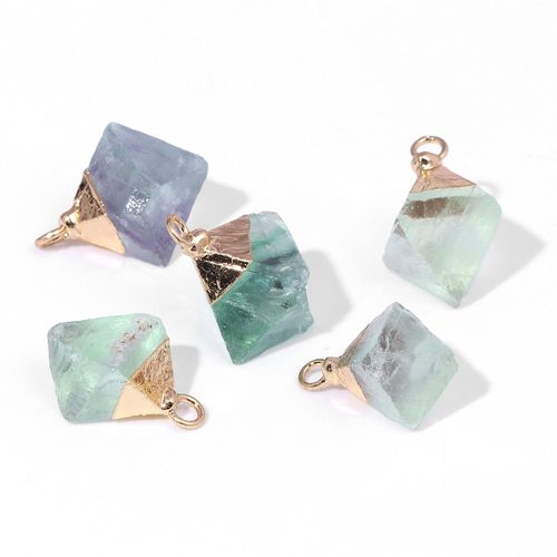 Pendentif En Pierre Naturelle Lucite, Fluorite, Quartz, Clip, Astre, Reiki, Charme, Bijoux De Bricolage, Collier De Guérison Fait Main, Exécutif