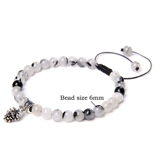 Bracelets À Breloques En Pierre Naturelle Pour Hommes Et Femmes, Bijoux En Apatite, Quartz Rutilé, Améthystes, Réglables, Tressés