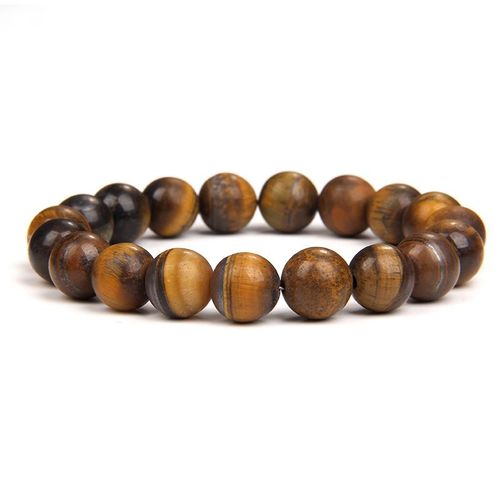 Bracelets En Pierre Naturelle Pour Hommes Et Femmes, Bijoux En ¿Il De Tigre Jaune Givré, Perles Faites À La Main, Yoga, Guérison, Cadeau