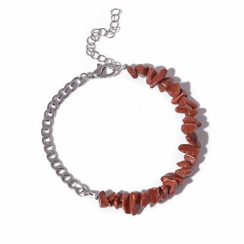 Bracelet De Perles En Pierre Naturelle, Irrégulier, Tendance, Chaîne En Métal, Cristal, Réglable, Bijoux Pour Femmes Et Hommes