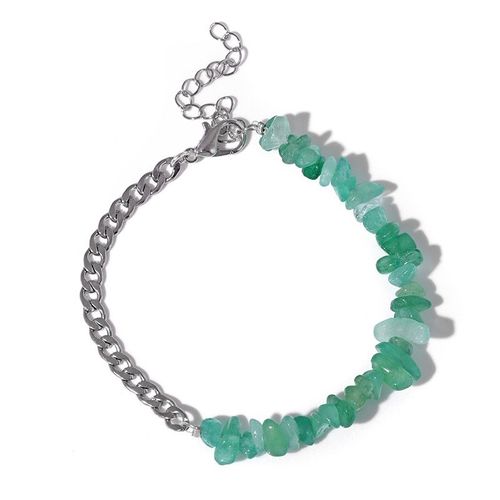 Bracelet De Perles En Pierre Naturelle, Irrégulier, Tendance, Chaîne En Métal, Cristal, Réglable, Bijoux Pour Femmes Et Hommes