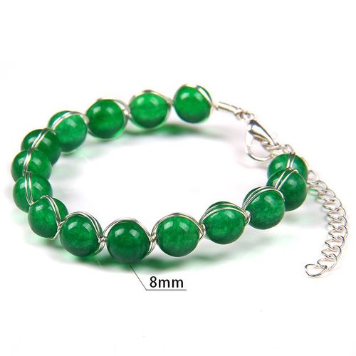 Bracelet En Pierre De Topaze Naturelle Pour Hommes Et Femmes, Bijoux Tendance, Fil Enroulé En Cuivre, Ajustable, À La Mode