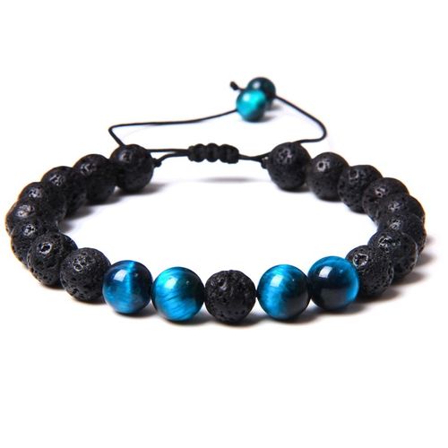 Bracelets En Labradorite Naturelle Pour Hommes Et Femmes, Bijoux Tissés Vintage, Perles En Pierre Polie Faites À La Main, Cadeau Ajustable