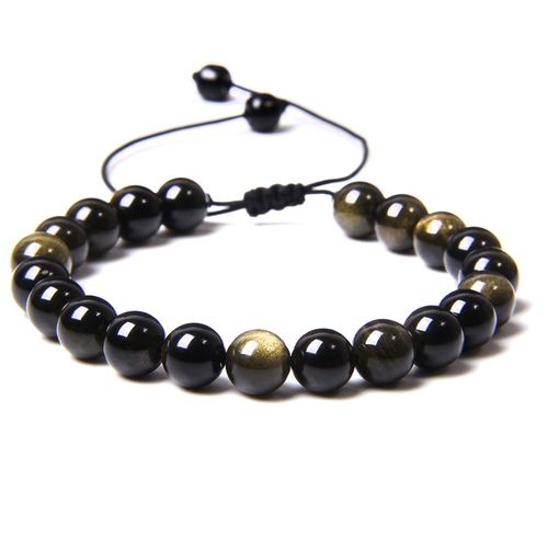 Bracelets En Labradorite Naturelle Pour Hommes Et Femmes, Bijoux Tissés Vintage, Perles En Pierre Polie Faites À La Main, Cadeau Ajustable