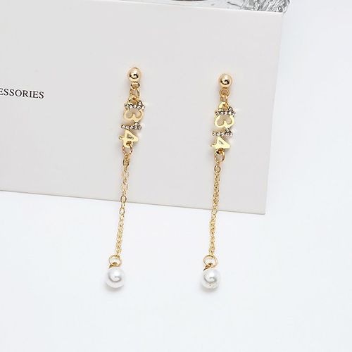 Boucles D'oreilles Pompon Pour Femme, Boucles D'oreilles Pendantes Longues En Forme De Perle, Cristal De Luxe, Boucles D'oreilles Charmantes, Tempérament