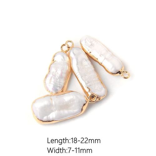 Naturelle Irrégulière Perle Charmes Argent Couleur Bord Perle Pendentif Fait À La Main Collier Breloques Bricolage Perles Fabrication De Bijoux 1/2/3pcs