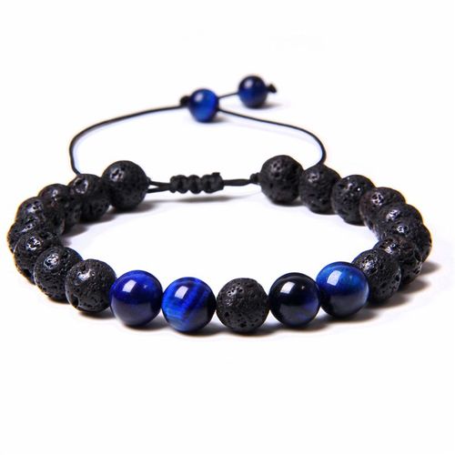 Bracelets En Labradorite Naturelle Pour Hommes Et Femmes, Bijoux Tissés Vintage, Perles En Pierre Polie Faites À La Main, Cadeau Ajustable