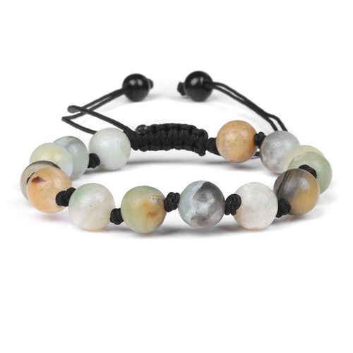 Bracelet En Pierre Naturelle Pour Homme Et Femme, Agates, Onyx, Howlites, Perles, Réglable, Corde Tressée, Nministériels D, Bijoux Cadeaux