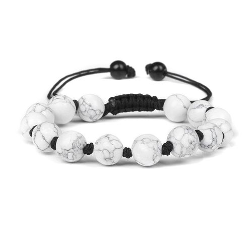Bracelet En Pierre Naturelle Pour Homme Et Femme, Agates, Onyx, Howlites, Perles, Réglable, Corde Tressée, Nministériels D, Bijoux Cadeaux