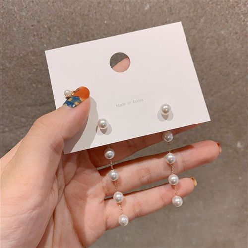 Boucles D'oreilles Pompon Pour Femme, Boucles D'oreilles Pendantes Longues En Forme De Perle, Cristal De Luxe, Boucles D'oreilles Charmantes, Tempérament