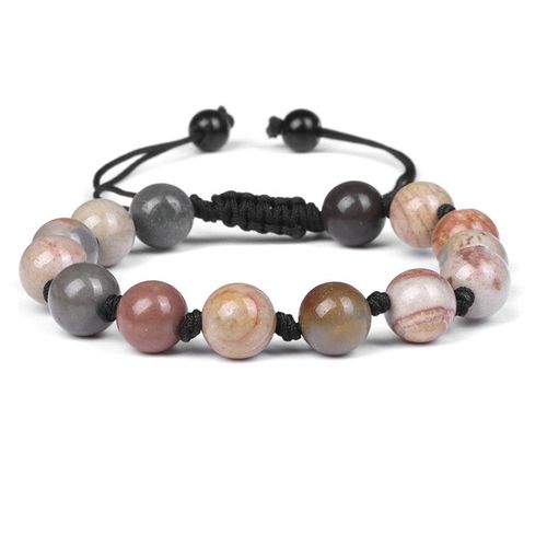 Bracelet En Pierre Naturelle Pour Homme Et Femme, Agates, Onyx, Howlites, Perles, Réglable, Corde Tressée, Nministériels D, Bijoux Cadeaux