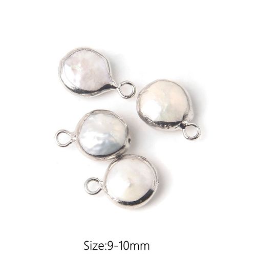 Naturelle Irrégulière Perle Charmes Argent Couleur Bord Perle Pendentif Fait À La Main Collier Breloques Bricolage Perles Fabrication De Bijoux 1/2/3pcs