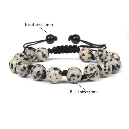 Bracelet En Pierre Naturelle Pour Homme Et Femme, Agates, Onyx, Howlites, Perles, Réglable, Corde Tressée, Nministériels D, Bijoux Cadeaux