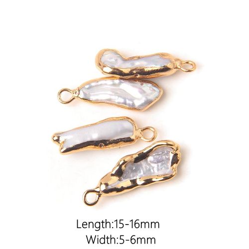 Naturelle Irrégulière Perle Charmes Argent Couleur Bord Perle Pendentif Fait À La Main Collier Breloques Bricolage Perles Fabrication De Bijoux 1/2/3pcs