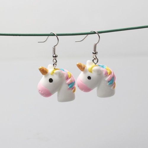 Boucles D'oreilles À Crochet Pour Femmes, Nouvelle Mode, Doux Et Mignon, Ours, Pendentifs, Bohème, Résine Colorée, Acrylique, Boucles D'oreilles, Brincos
