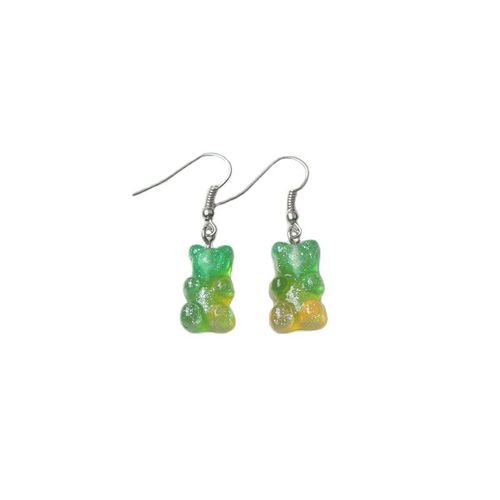 Boucles D'oreilles À Crochet Pour Femmes, Nouvelle Mode, Doux Et Mignon, Ours, Pendentifs, Bohème, Résine Colorée, Acrylique, Boucles D'oreilles, Brincos
