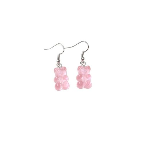 Boucles D'oreilles À Crochet Pour Femmes, Nouvelle Mode, Doux Et Mignon, Ours, Pendentifs, Bohème, Résine Colorée, Acrylique, Boucles D'oreilles, Brincos