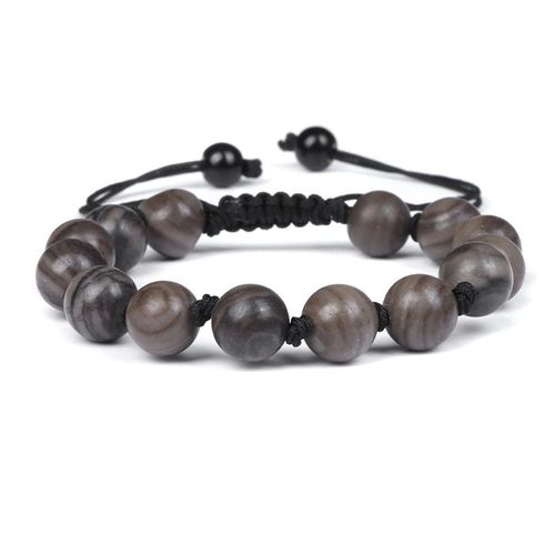 Bracelet En Pierre Naturelle Pour Homme Et Femme, Agates, Onyx, Howlites, Perles, Réglable, Corde Tressée, Nministériels D, Bijoux Cadeaux
