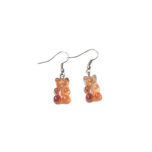 Boucles D'oreilles À Crochet Pour Femmes, Nouvelle Mode, Doux Et Mignon, Ours, Pendentifs, Bohème, Résine Colorée, Acrylique, Boucles D'oreilles, Brincos