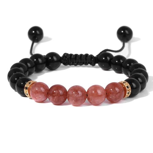 Bracelets Incrustés En Pierre Naturelle Pour Hommes Et Femmes, Bijoux En Onyx Noir, Style Vintage