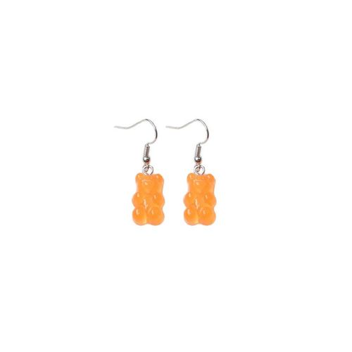 Boucles D'oreilles À Crochet Pour Femmes, Nouvelle Mode, Doux Et Mignon, Ours, Pendentifs, Bohème, Résine Colorée, Acrylique, Boucles D'oreilles, Brincos
