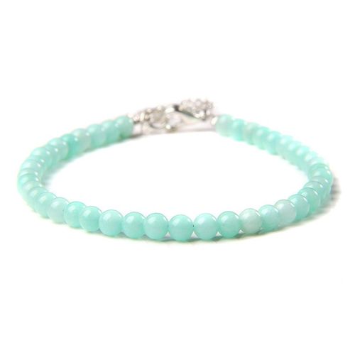 Bracelets En Pierre D'aigue-Marine Pour Hommes Et Femmes, Perles Rondes Blanches, Bracelets Lapis Laztransistors, Bracelet À Fermoir En Calcédoine, Bijoux À La Mode