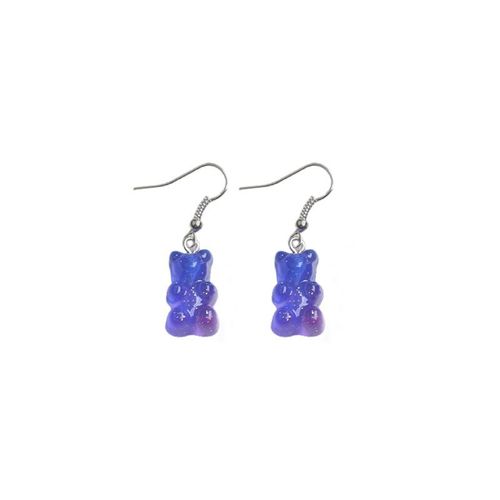 Boucles D'oreilles À Crochet Pour Femmes, Nouvelle Mode, Doux Et Mignon, Ours, Pendentifs, Bohème, Résine Colorée, Acrylique, Boucles D'oreilles, Brincos