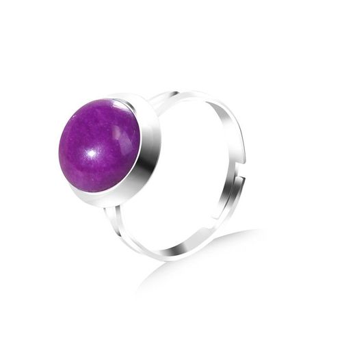 Bagues À Breloques En Pierre Vintage Pour Hommes Et Femmes, Calcédoine Naturelle Réglable, Matiques Ouvertes Simples, Bijoux De Doigt, Couple Bohème