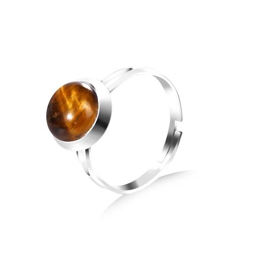 Bagues À Breloques En Pierre Vintage Pour Hommes Et Femmes, Calcédoine Naturelle Réglable, Matiques Ouvertes Simples, Bijoux De Doigt, Couple Bohème