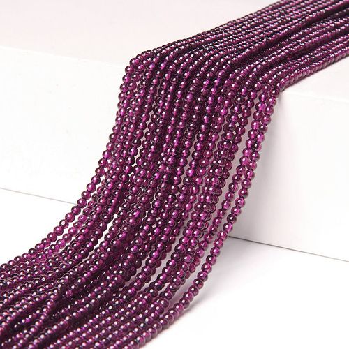 Petites Perles De Pierre De Grenat Polies, Brin D'espacement Perlé Perlé, Qualité Naturelle, Papeterie Aa, Bricolage, Bracelet De Bijoux Exécutifs, 15.5 Po, 3 Mm