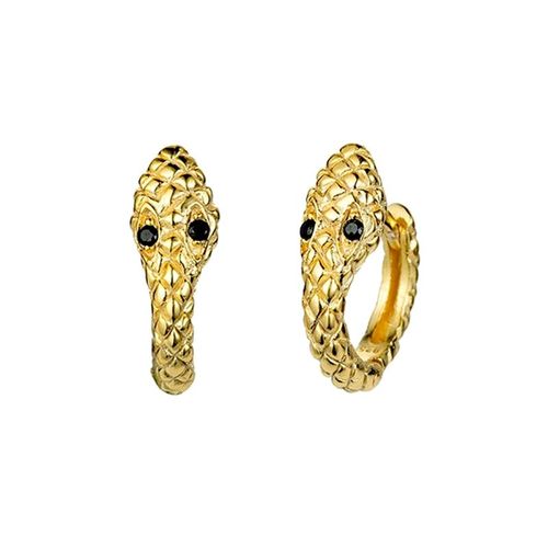 Boucles D'oreilles En Argent Sterling 925 Pour Femmes, Piercing Cartilage, Cerceau Cobra, Boucle D'oreille Serpent, Or, Cz Punk, Bijoux À La Mode