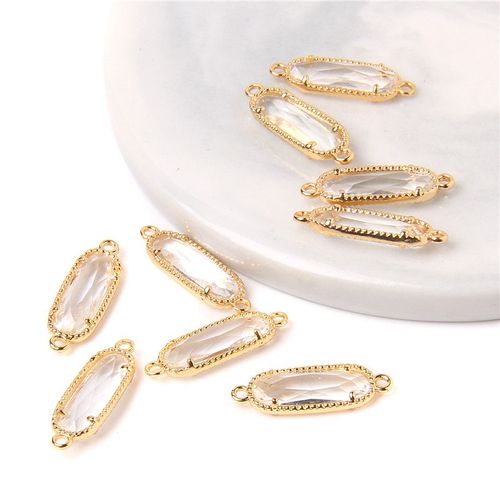 Pendentifs Longs En Améthyste Naturelle Reiki, Connecteurs À 2 Trous, Breloque En Quartz Bleu, Pour La Fabrication De Bijoux, Bracelets Et Boucles D'oreilles, 10 Pièces