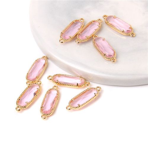 Pendentifs Longs En Améthyste Naturelle Reiki, Connecteurs À 2 Trous, Breloque En Quartz Bleu, Pour La Fabrication De Bijoux, Bracelets Et Boucles D'oreilles, 10 Pièces