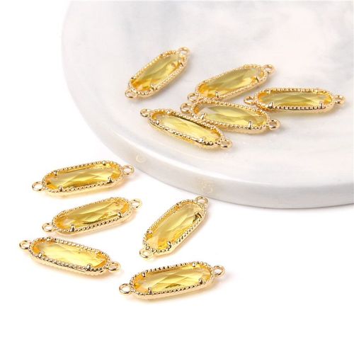 Pendentifs Longs En Améthyste Naturelle Reiki, Connecteurs À 2 Trous, Breloque En Quartz Bleu, Pour La Fabrication De Bijoux, Bracelets Et Boucles D'oreilles, 10 Pièces