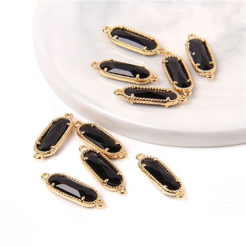 Pendentifs Longs En Améthyste Naturelle Reiki, Connecteurs À 2 Trous, Breloque En Quartz Bleu, Pour La Fabrication De Bijoux, Bracelets Et Boucles D'oreilles, 10 Pièces