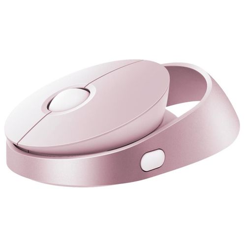 Rapoo Ralemo Air 1 - Souris - multi-mode - optique - 3 boutons - sans fil - 2.4 GHz, Bluetooth 3.0, Bluetooth 5.0 - récepteur sans fil USB - rose