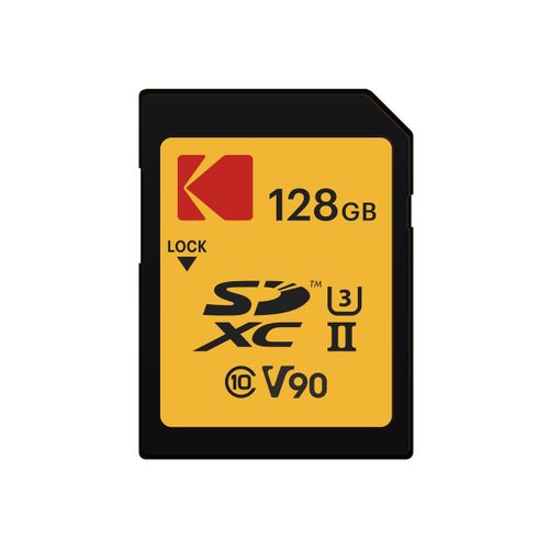 Kodak ULTRA PRO - Carte mémoire flash - 128 Go - Video Class V90 / UHS-II U3 / Class10 - SDXC UHS-II