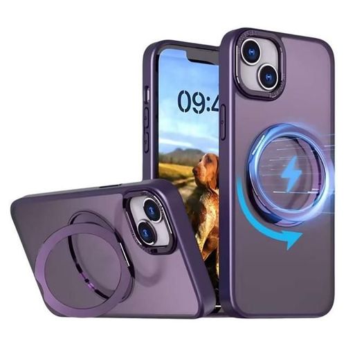 Jaym - Coque De Protection Pour Téléphone Portable - Compatibilité Avec Magsafe - Polyuréthanne Thermoplastique (Tpu) - Violet - Pour Apple Iphone 15