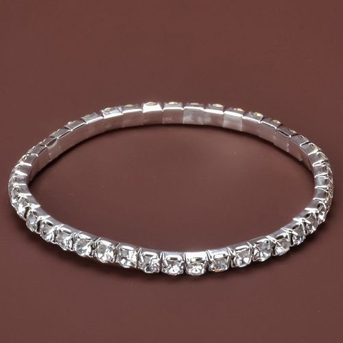 Bracelets Ronds Élastiques En Biscuits Pour Femmes, Bracelets En Cristal, Accessoires De Poignet De Document Doré, Bijoux De Mariage À La Mode