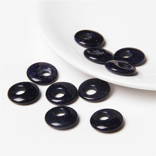 Perles De Labrumen Noir Naturel, Pendentif En Pierre D'¿Il De Tigre Reiki, Grand Trou De 6mm, Nministériels D Chinois Pour Bracelet Exécutif Diy, 18mm, 1 À 5 Pièces