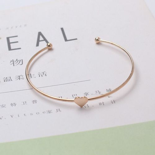 Bracelets À Manchette Ouverte En Métal Pour Femmes, Triangle En Forme De Flèche, Couleur Or Argent, Punk, Cristal, C¿Ur, Tendance