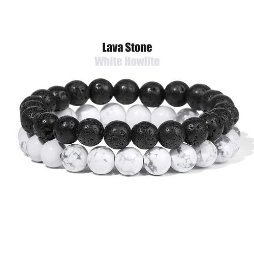 Bracelet Énergétique Lapis Lazuli Pour Hommes Et Femmes, Ensemble De Perles En Pierre Sodalite Bleue, Bijoux De Guérison, Vente En Gros, 2 Pièces