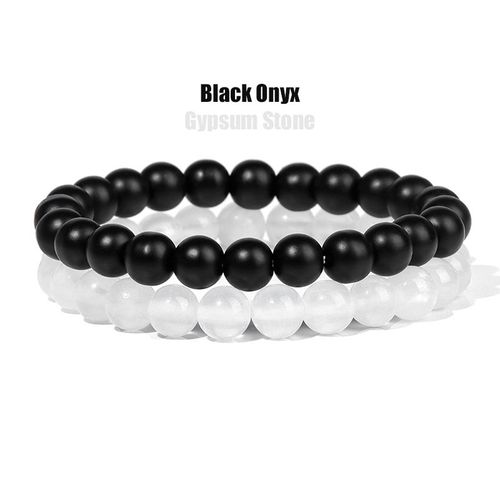 Ensemble De Bracelets En Fluorite Violette Pour Hommes, 2 Pièces, Bracelet En Pierre D'améthyste Naturelle, Breloque Extensible, Bijoux Faits À La Main