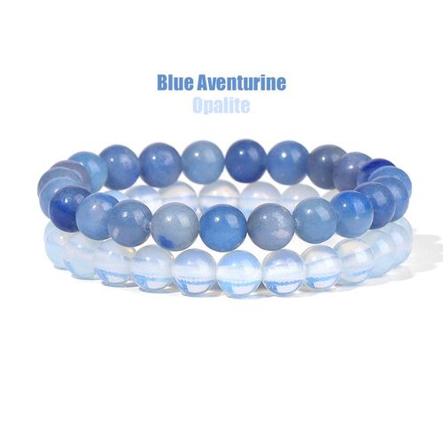 Bracelet Énergétique Lapis Lazuli Pour Hommes Et Femmes, Ensemble De Perles En Pierre Sodalite Bleue, Bijoux De Guérison, Vente En Gros, 2 Pièces