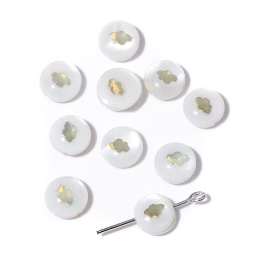 Breloques En Nacre Ronde Blanche, Motif Mignon, Pendentif En Nacre, Accessoire De Bijoux De Direction, Bracelet Et Collier À Faire Soi-Même, 1-10 Pièces