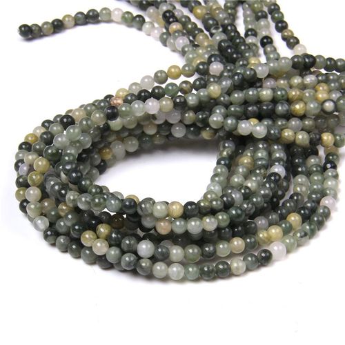 Perles En Pierre Polies 15.5 \""4mm Pour Hommes, Vente En Gros, Amazonite Naturelle, Fluorite, Pour La Fabrication De Bijoux Bricolage Pour Colliers Et Bracelets