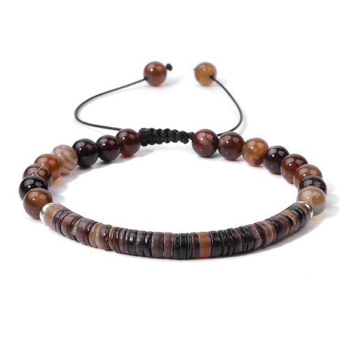 Bracelet De Perles D'agates Naturelles Pour Femmes, Bracelet À Breloques En Coquillage Coloré, Tissage De Ul, Bijoux Masculins, Yoga, Méditation, Guérison, Mode