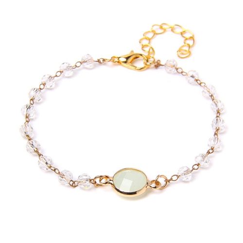 Bracelets À Breloques Ajustables En Pierre Naturelle Pour Femmes, Perles En Cristal Onyx Noir, En Alliage, À Chaîne Fine, Bijoux Reiki