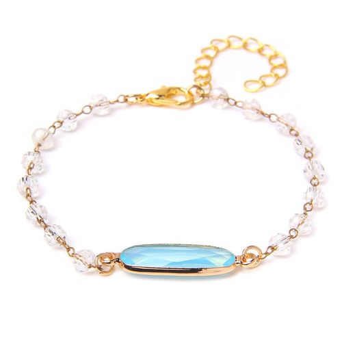 Bracelets À Breloques Ajustables En Pierre Naturelle Pour Femmes, Perles En Cristal Onyx Noir, En Alliage, À Chaîne Fine, Bijoux Reiki