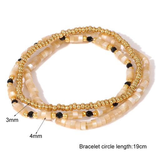 Ensemble De Bracelets Coquillages Naturels Pour Hommes Et Femmes, Bracelets Perlés Bohèmes, Nacre, Bracelets Commandés, Bijoux Fantaisie, 3 Pièces